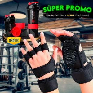 PROMO KIT Guantes Calleras Termo Shaker