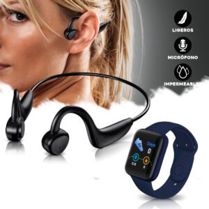 COMBO: Audifonos Conduccion Osea Reloj +  SMARTWATCH